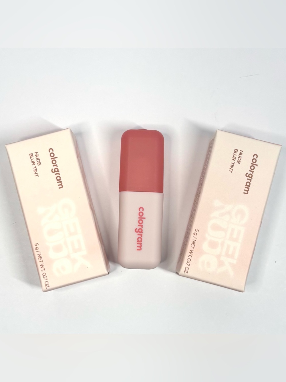 Set of TWO COLORGRAM Nude Blur Lip Tints in Shade 04 - Coral Lit - Picture 4 of 4